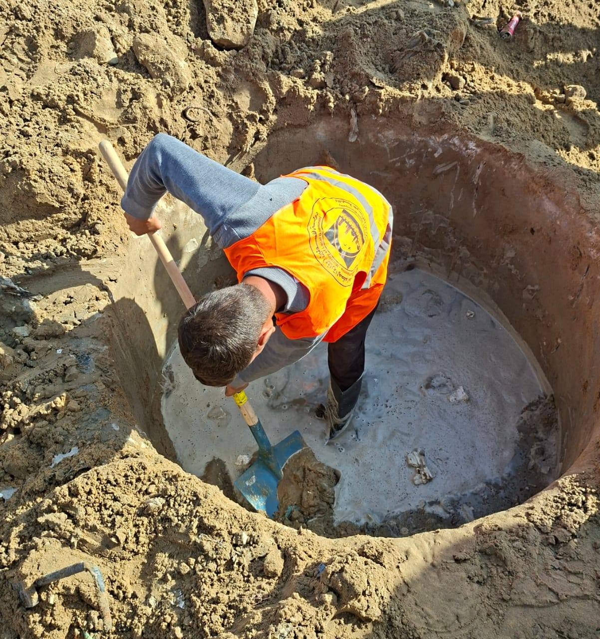البدء في إجراء أعمال صيانة لحوض تجميع مياه الأمطار (الصفطاوي)