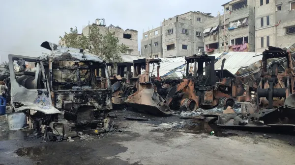  بيان استنكار إعادة قصف كراج بلدية جباليا النزلة 