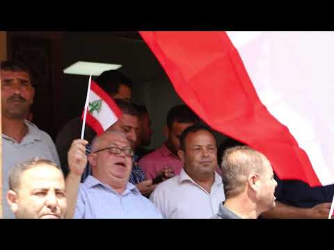 وقفة تضامنية شمال قطاع غزة مع الشعب اللبناني عقب انفجار ميناء بيروت